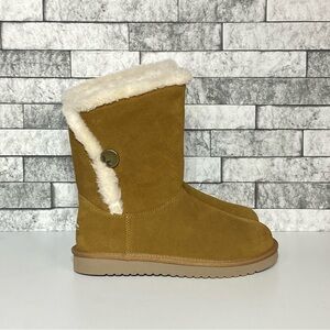 New Ugg Koolaburra Womens 6 Alamie Tan Suede Lined Boots